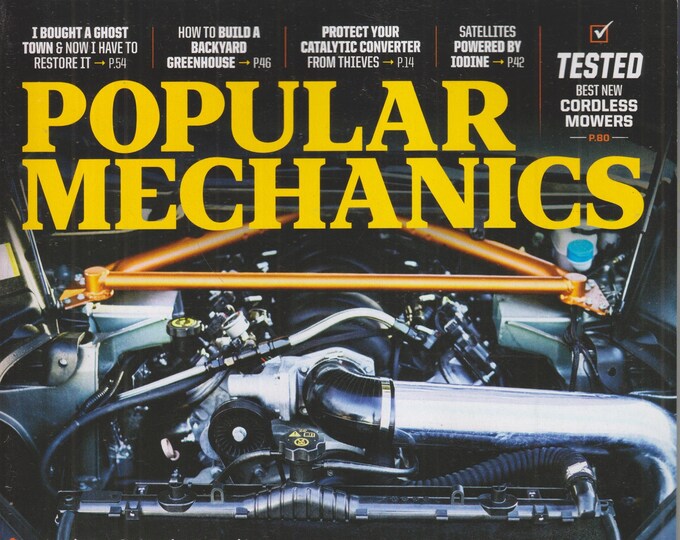 Popular Mechanics March April 2022 World's First V-8 Tesla (Magazine: Technology