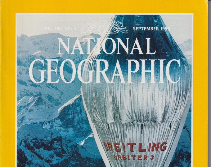 National Geographic September 1999 Bertrand Piccard Around At Last!, Kashmir, Masai Initiation, Olive Oil,  (Magazine: Nature, Geography)