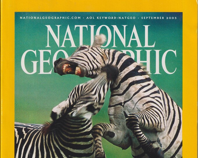 National Geographic September 2003 Zebras, Africa's Eden, Iraq, Portland OR, Ancient Peru  (Magazine: General Interest, Geography)