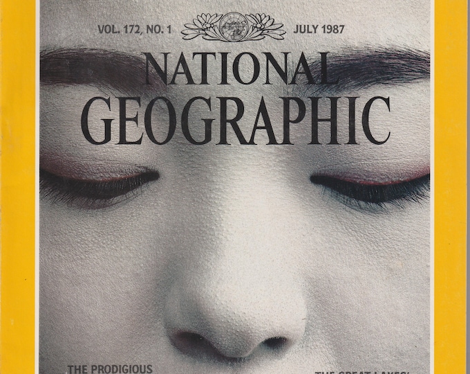 National Geographic and Map  July 1987 The Prodigious Soybean, Great Lakes, Kathmandu, Bangladesh  (Magazine: Geography, General Interest)