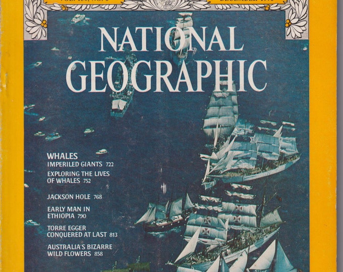 National Geographic December 1976 By Square-Rigger From Baltic to Bicentennial, Whales, Jackson Hole, Early Man (Magazine: General Interest)