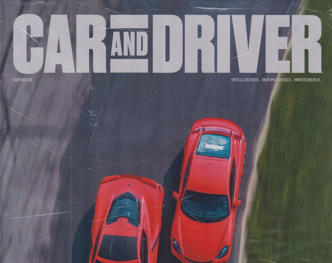 Car and Driver September 2020 Rivalry Rebooted Chevy Corvette vs. Porsche 718 Cayman GT4  (Magazine: Automotive)
