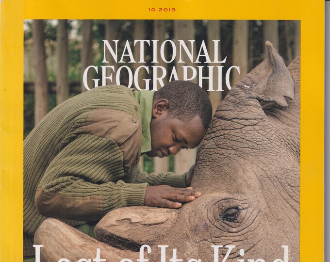 National Geographic October 2019 Last of Its Kind, Vanishing Species, Sea Turtles, Fish,  Fossils  (Magazine: Geography, History, Nature)