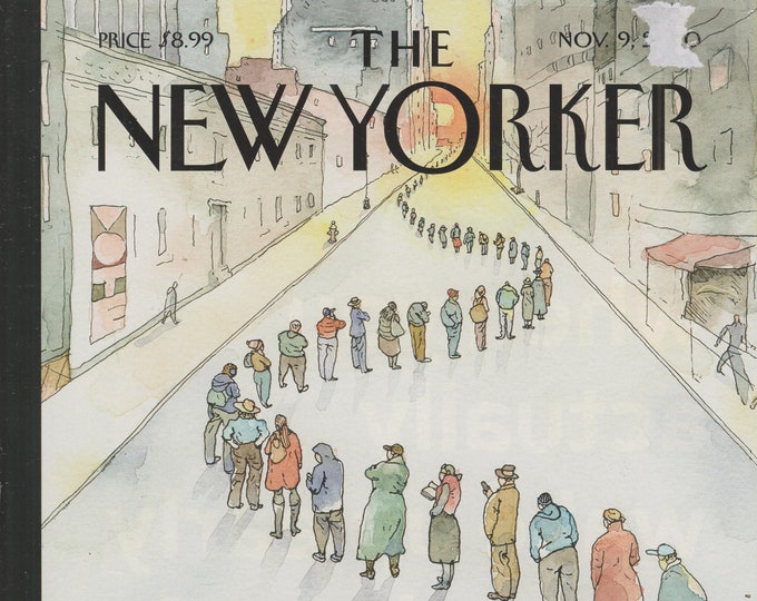 The New Yorker November 9, 2020 America in Line cover, CIA,  Donald Trump, City Ballet(Magazine: General Interest)