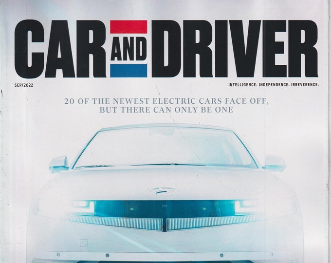 Car and Driver September 2022 EV of the Year, 20 Of the Newest Electric  Cars Face Off (Magazine: Automotive, Cars)