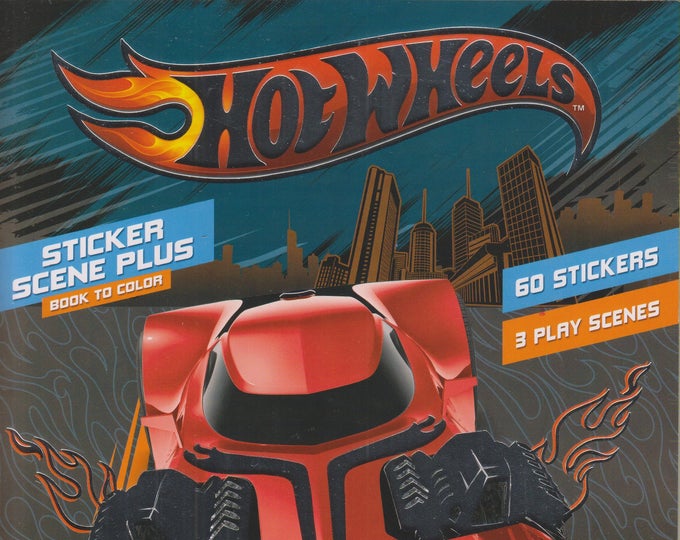 Hot Wheels Chrome - Sticker Scene Plus Book To Color (60 Stickers, 3 Play Scenes) (Softcover: Children's) 2013