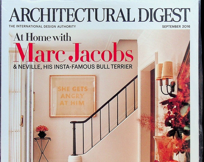 Architectural Digest September 2016 At Home With Marc Jacobs (Magazine: Home Decor, Home Design)