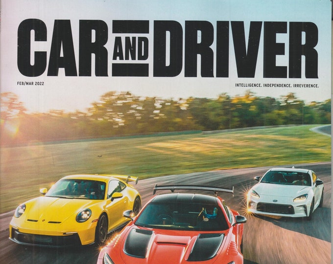 Car and Driver February March 2022 Lightning Lap XV, Rivian R1T, Subaru Outback  (Magazine: Automotive, Cars)