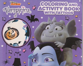 Disney Junior Vampirina Coloring and Activity Book with Tattooes  (Coloring Book: Vampirina, Tattoos, Halloween) 2022