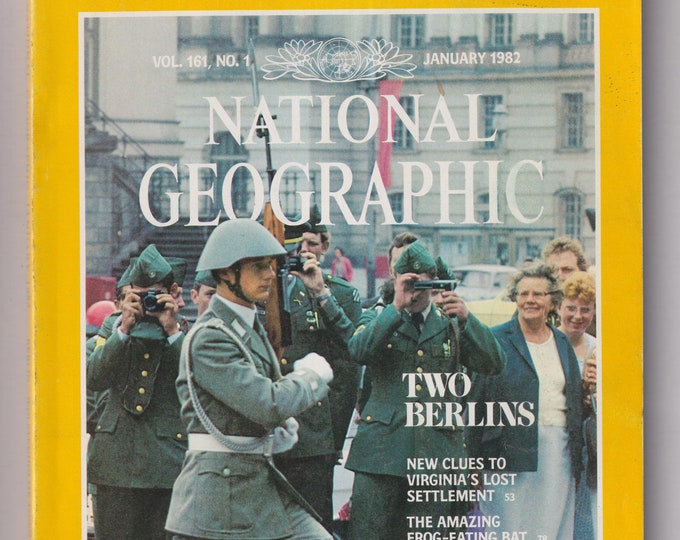 National Geographic January 1982  Berlin, Wolstenholme Towne, Frog-Eating Bat, Taiwan, Pokot Tribe (Magazine: History, General Interest)