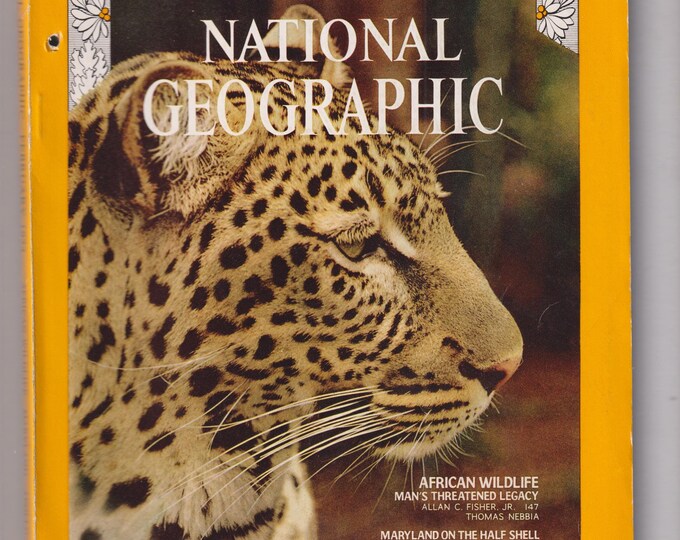 National Geographic February 1972  African Wildlife, Maryland, Apollo 15, S.E. Asia's Karens, Gliders (Magazine: Nature, Geography)