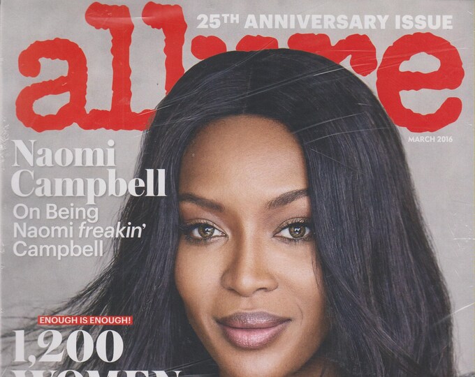 Allure March 2016 Naomi Campbell,  25th Anniversary Issue (Magazine: Women's,  Beauty)