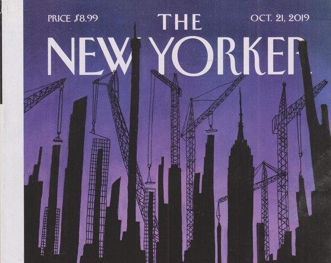 The New Yorker October 21, 2019 Towering Wealth Cover, RealReal, Florida Shuffle, Jeff Bezos, Amazon, , (Magazine: General Interest)