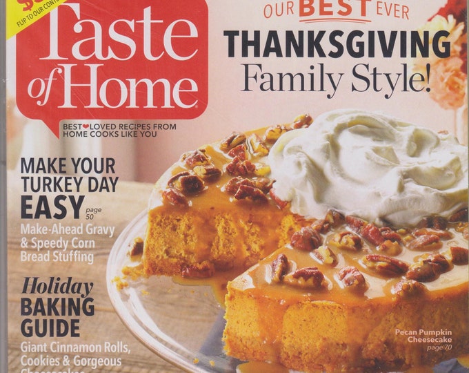 Taste of Home November 2016 Our Best Ever Thanksgiving Family Style (Magazine: Cooking, Recipes)