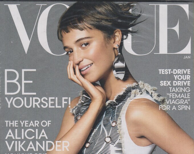 Vogue January 2016 The Year of Alicia Vikander Hollywood's Swede Heart  (Magazine: Fashion)