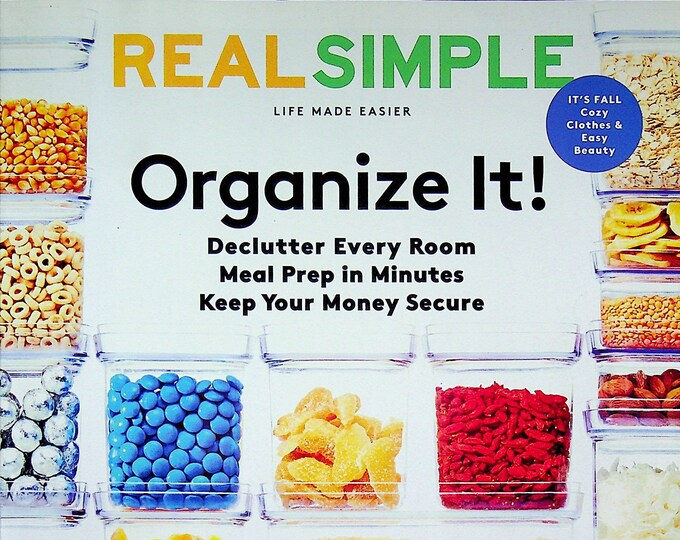 Real Simple September 2018 Organize It! Declutter Every Room (Magazine: Home & Garden)