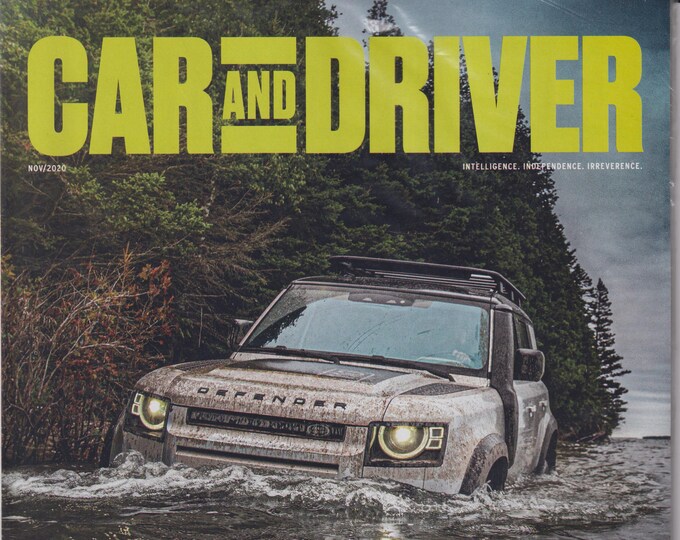 Car and Driver November 2020 It's Sink or Swim for the Land Rover and the New Defender  (Magazine: Automotive)