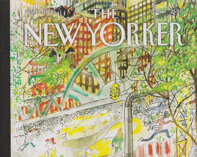 The New Yorker May 7, 2018 Biking in the Rain Cover, Morsi The Cat,  Digital Vigilantes, The Spy Who Came Home (Magazine: General Interest)