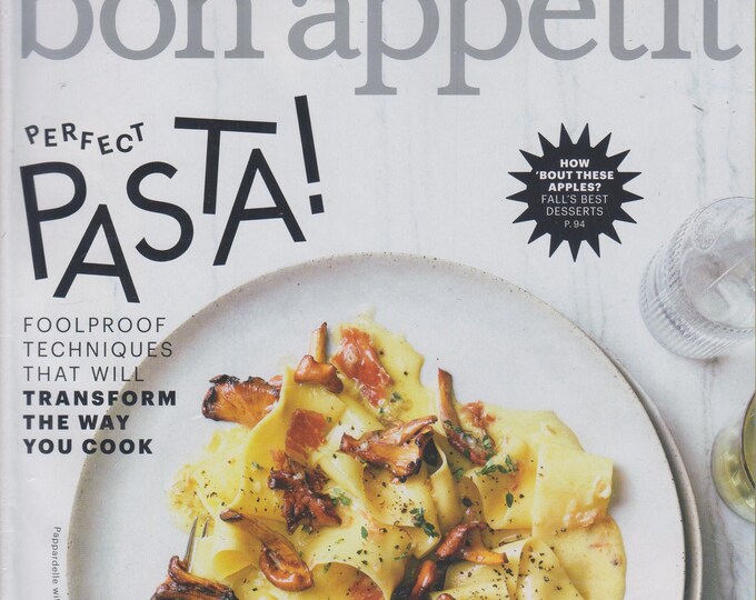 Bon Appetit October 2016 Perfect Pasta!  (Magazine: Cooking Recipes)