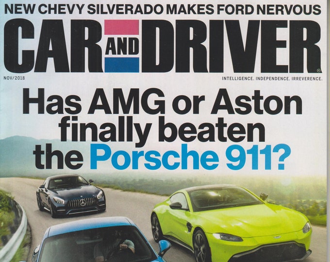 Car and Driver November 2018 Has AMG or Aston finally beaten the Porsche 911?