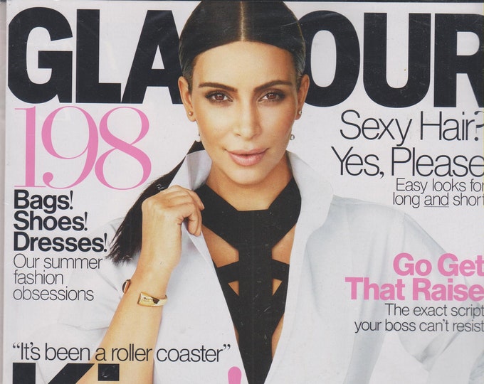 Glamour July 2015 Kim Kardashian on Bruce, Kanye, and Yes, Baby #2  (Magazine: Women's)