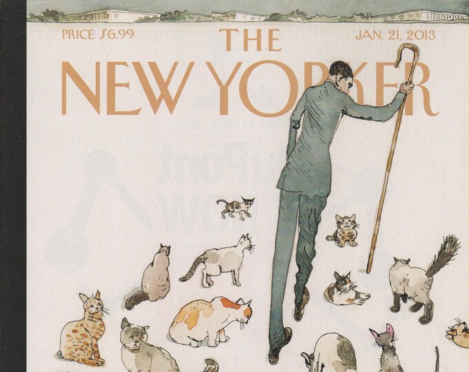 The New Yorker January 21, 2013 Cover - Herding Cats;  The Psychology of Space (Magazine:  General)