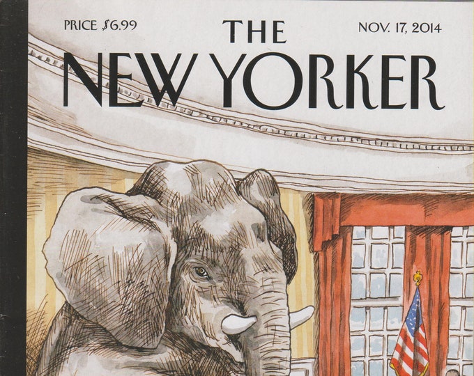 The New Yorker November 17, 2014 Cover: The Elephant in the Room; Hillary Clinton's Front Runner Dilemma