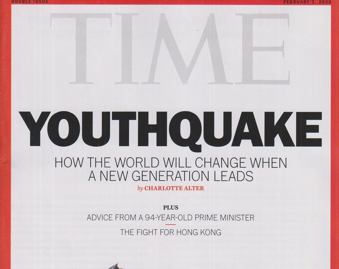 Time February 3, 2020 Youthquake - How The World Will Change When A New Generation Leads    (Magazine: Current Events, Nonfiction)