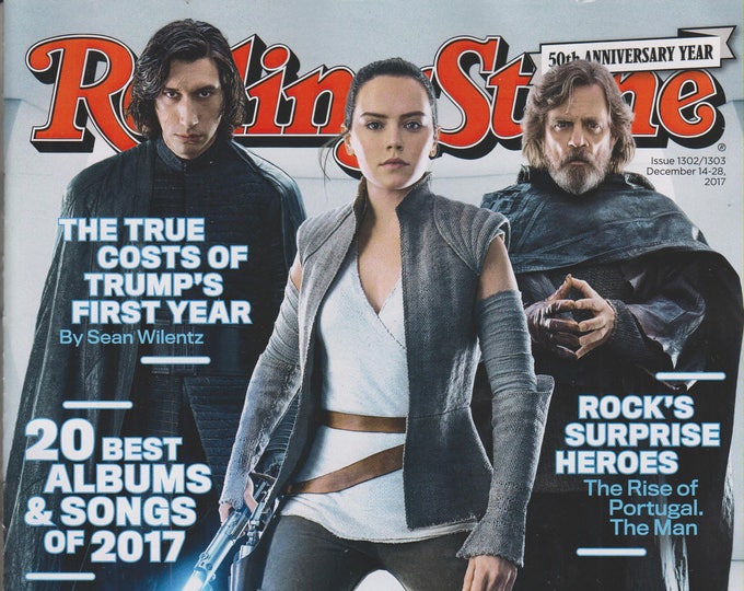 Rolling Stone December 14-28, 2017 Star Wars Jedi Confidential Daisy Ridley, Adam Driver, Mark Hamill  (Magazine: Music, Commentary)