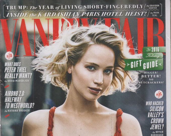 Vanity Fair Holiday 2016/2017 Jennifer Lawrence, Donald Trump, Peter Theil, Silicon Valley (Magazine: General Interest)