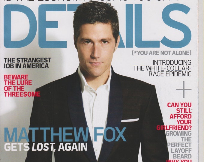 Details January/February 2009 Matthew Fox Gets Lost, Again  (Magazine: Men's, General Interest)