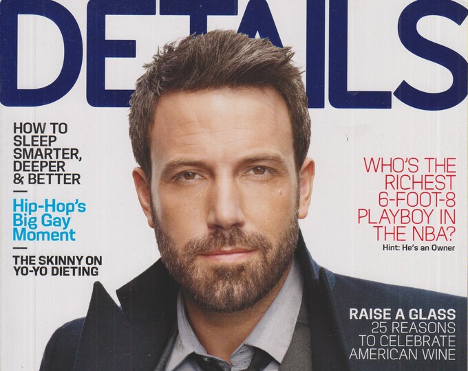 Details October 2012 Ben Affleck No Apologies  (Magazine: Men's, General Interest)
