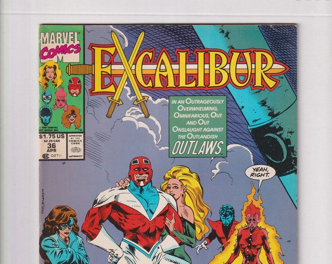 Excalibur Vol 1 No 36 April 1991 Marvel Comics (Comic: Science Fiction, Superheroes)