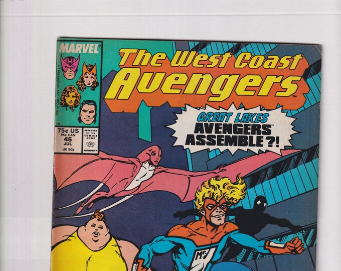 West Coast Avengers Vol 2 No 46 July 1989 Marvel Comic Great Lakes Avengers Assemble?  (Comic:  Superheroes)