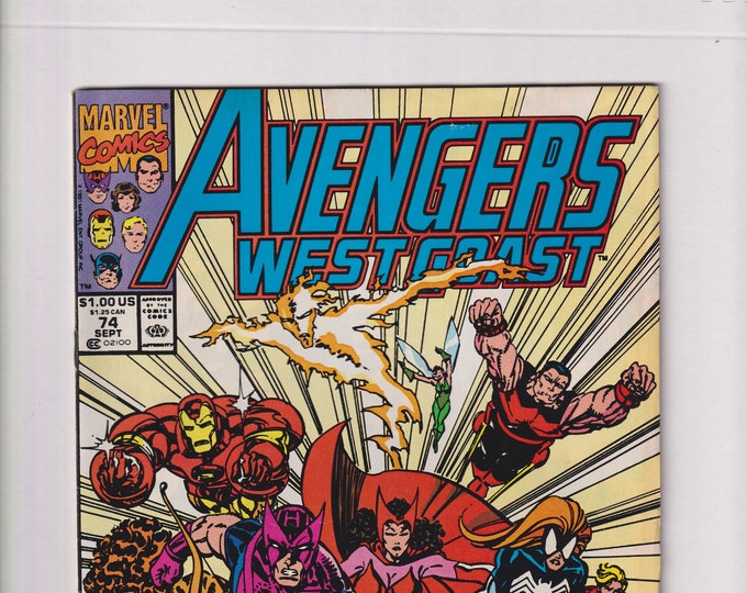 West Coast Avengers  Vol. 2  No. 74 September 1991 (Comic: Science Fiction, Superheroes)