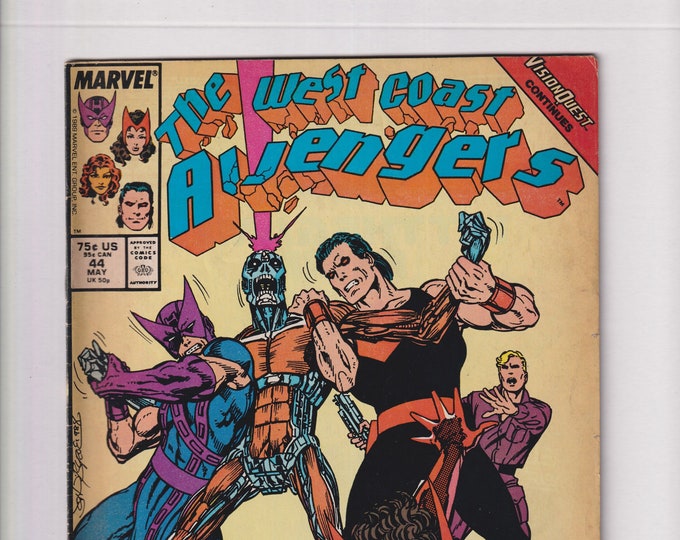 West Coast Avengers Vol 2 No 44 May 1989 Marvel Comic Better A Widow!  VisionQuest (Comic:  Superheroes)