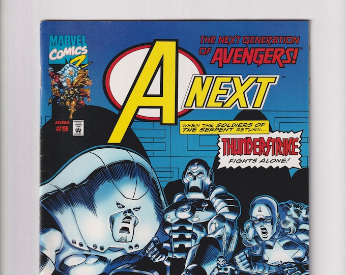 A-Next Vol 1 No 9 Marvel Comics June 1999 The Next Generation of Avengers! Thunderstrike Fights Alone! (Comic: Science Fiction, Superheroes)