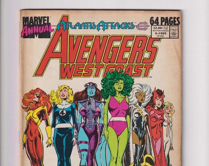 West Coast Avengers Annual Vol 1 No 4 1989  Marvel Comic Atlantis Attacks Gather Ye Seven Brides! (Comic:  Superheroes)