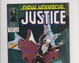 New Universe Justice Vol. 1 No. 17 March 1988 Marvel Comics (Comic : Action, Adventure,  Superheroes)