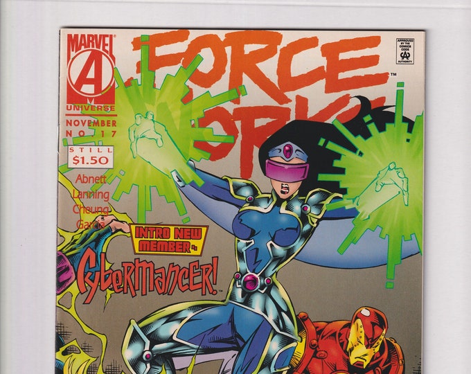 Force Works Vol. 1 No. 17 November 1995 Marvel Comic Introducing Cybermancer! (Comic: Science Fiction, Superheroes)