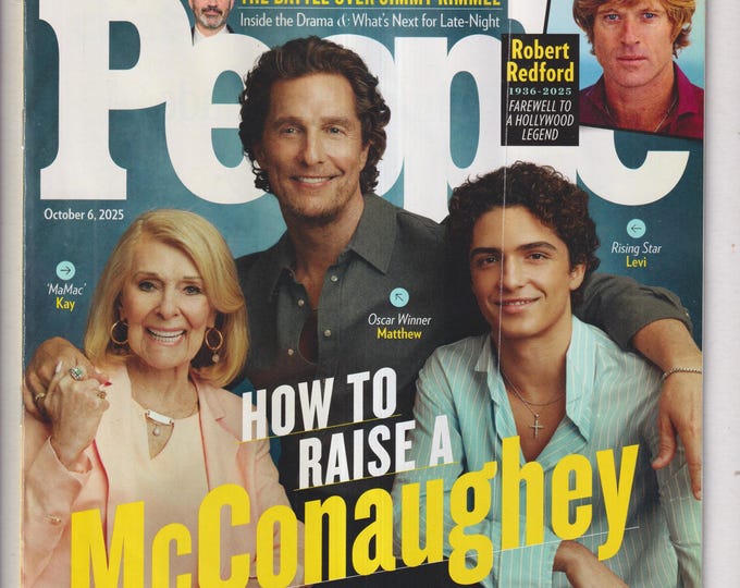 People October 6, 2025 Matthew McConaughey, Jimmy Kimmel, Robert Redford, The Generations Issue (Magazine: Celebrity)