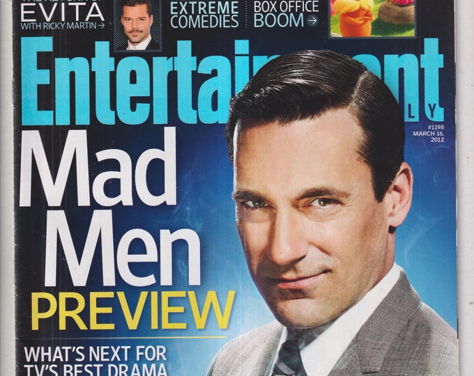 Entertainment Weekly March 16, 2012 Mad Men Preview, Jon Hamm, Evita, Extreme Comedies, (Magazine: Movies, TV, Celebrities)