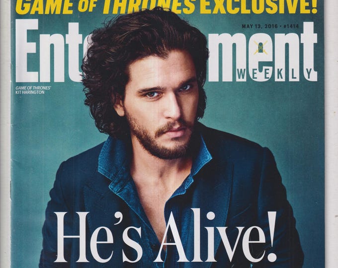 Entertainment Weekly May 13, 2016 Kit Harington, Jon Snow Game of Thrones Exclusive! (Magazine: Movies, TV, Celebrities)
