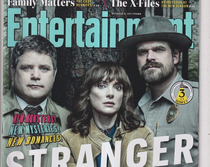Entertainment Weekly  October 6, 2017 Stranger Things Returns (Adults) Cover 3, X-Files, Family Matters (Magazine: Movies, TV, Celebrities)