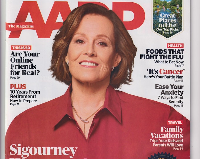 AARP  December 2025 January 2026 Sigourney Weaver, Online Friends, Retirement, Great Places to Live (Magazine: General Interest)