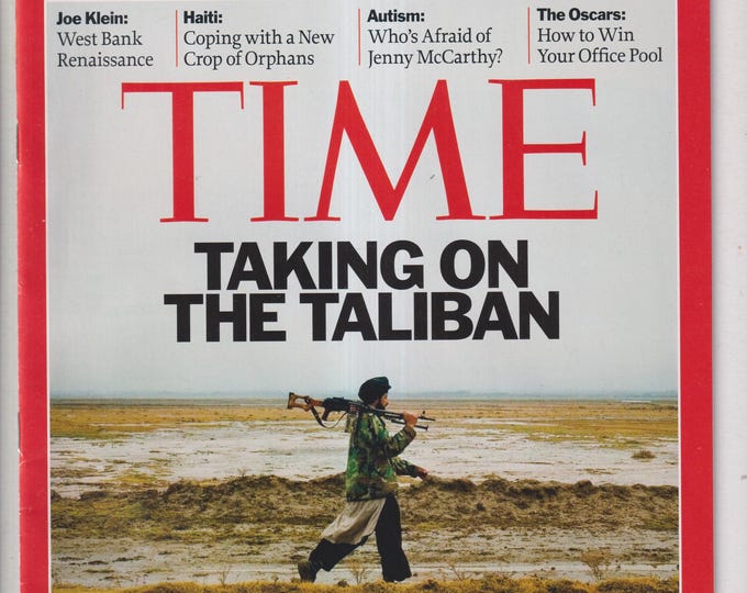 Time March 8, 2010 Taking on the Taliban, West Bank Renaissance, Haiti, Autism, Jenny McCarthy,  (Magazine: Current Events, Politics, News)