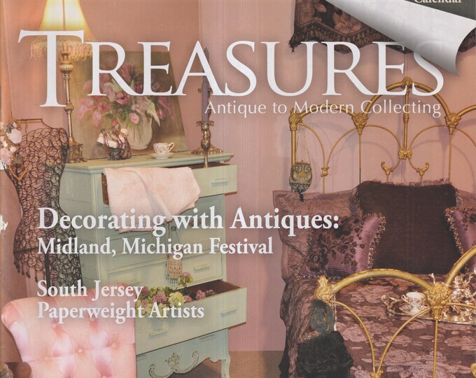 Treasures June 2012 Decorating with Antiques; South Jersey Paperweight Artists  (Magazine: Antiques, Collectibles)