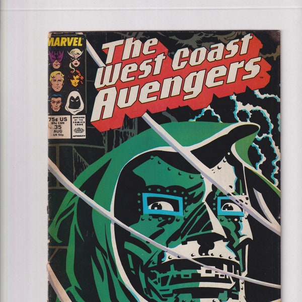 West Coast Avengers Vol 2 No 35 August 1988 Marvel Comic The Man Who Would Be Doom! (Comic:  Superheroes)