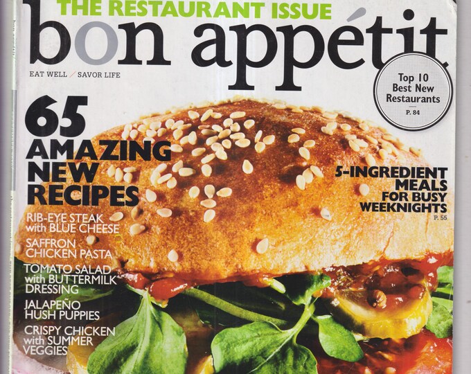 Bon Appetit September 2010 The Restaurant Issue 65 Amazing New Recipes, Burger Nation (Magazine: Cooking, Recipes)