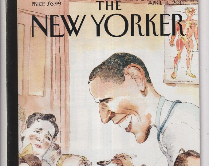 The New Yorker April 14, 2014 The Best Medicine Cover, Governor Christie, Horseshoe Crab, Parthenon (Magazine: General Interest)
